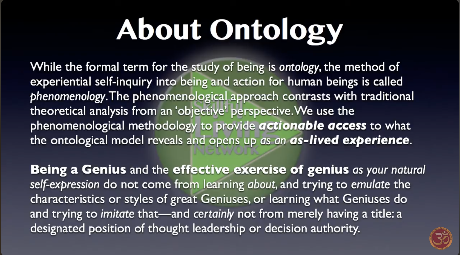 about ontology 4