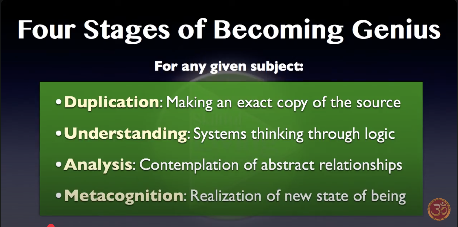 4 stages of Becoming Genius