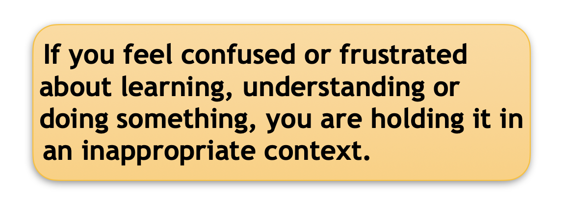 if you feel confused